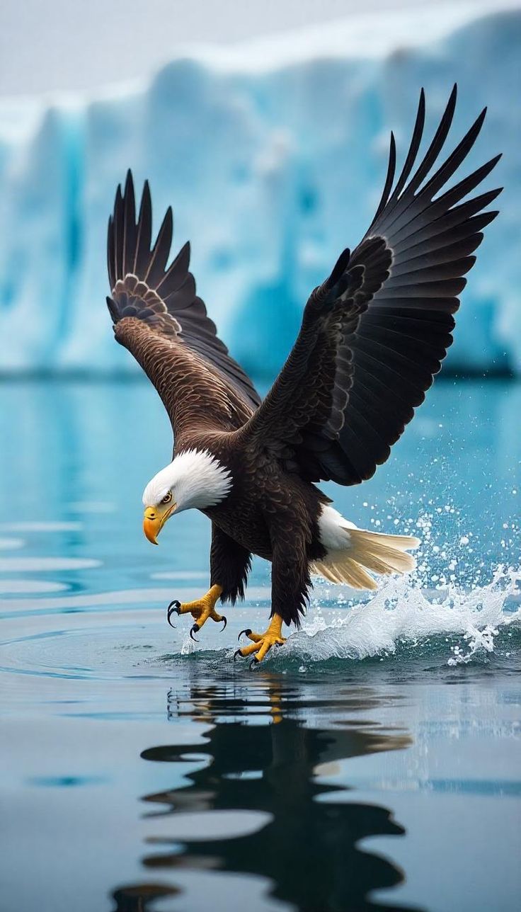 Eagle Diving